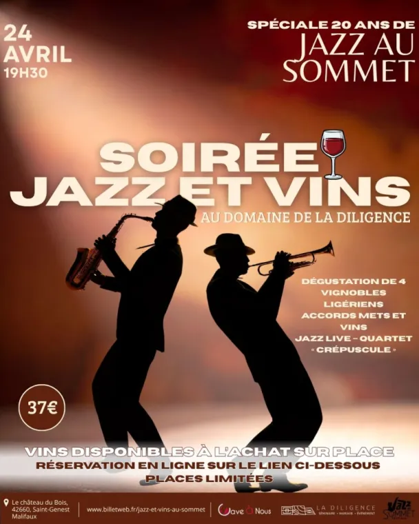 Jazz & Vins : célébrez les 20 ans de Jazz au Sommet au Domaine de La Diligence, Saint-Genest-Malifaux, Domaine de la Diligence