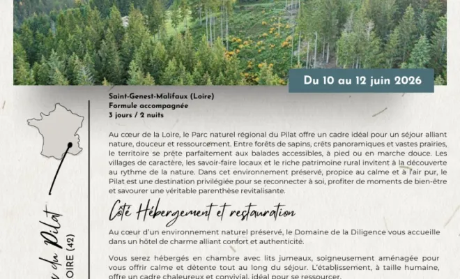 Offrez-vous une parenthèse bien-être au cœur du Pilat 💚🌿, Saint-Genest-Malifaux, Domaine de la Diligence